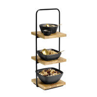 Vorschau: APS Buffetständer 23 x 19 cm, H: 59,5 cm Metall, PVC, schwarz