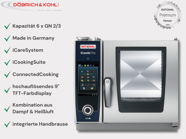Rational Kombidämpfer iCombi Pro XS 6 x GN 2-3 Elektro