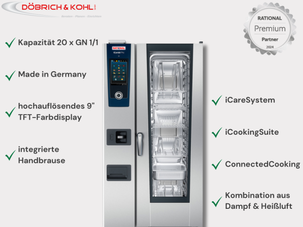 Rational Kombidämpfer iCombi Pro 20 x GN 1-1 Flüssiggas 3P
