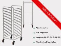 Vorschau: B.PRO Regalwagen RWRe-161, stahlverzinkte Rollen