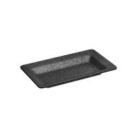 Vorschau: APS GN 1/4 Tablett -FROSTFIRE- 26,5 x 16,2 cm, H: 3 cm Aluminium, schwarz / silber