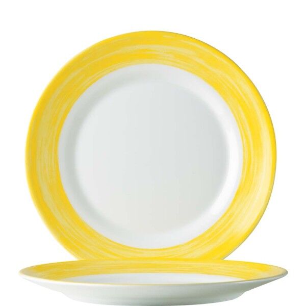 ARC_C3772_Restaurant_Brush_Yellow_Teller_flach_25,4cm(1)