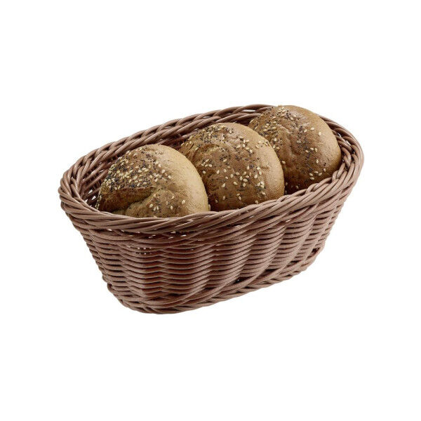 APS Tisch- und Buffetkorb, oval, 23 x 17 cm, H 8 cm, hellbraun, -ECONOMIC-