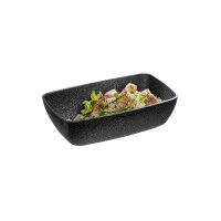 Vorschau: APS GN 1/4 Schale -FROSTFIRE- 26,5 x 16,2 cm, H: 7,5 cm Aluminium, schwarz / silber