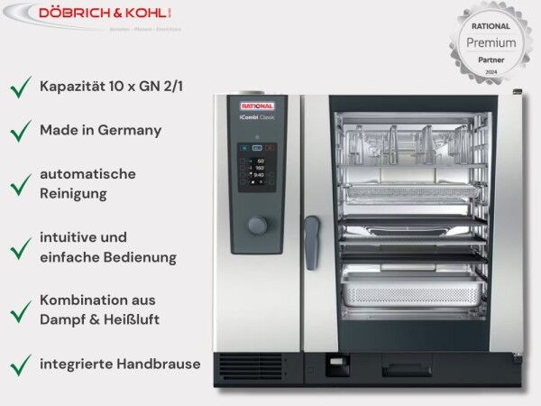 Rational Kombidämpfer iCombi Classic 10 x GN 2-1 Flüssiggas 3P