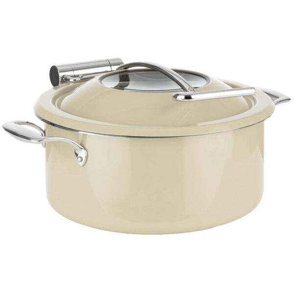 APS Chafing Dish -ORBIT-, 4 Liter, 18/8 Edelstahl, sandfarben