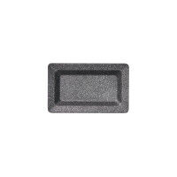 Vorschau: APS GN 1/4 Tablett -FROSTFIRE- 26,5 x 16,2 cm, H: 3 cm Aluminium, schwarz / silber