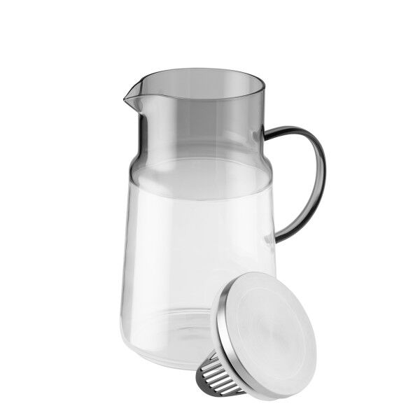 Saft- / Wasserkanne Ø 13 cm, H: 23 cm, 2 Liter Glas, Polypropylen, Silikon