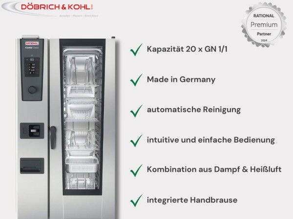 Rational Kombidämpfer iCombi Classic 20 x GN 1-1 Erdgas H