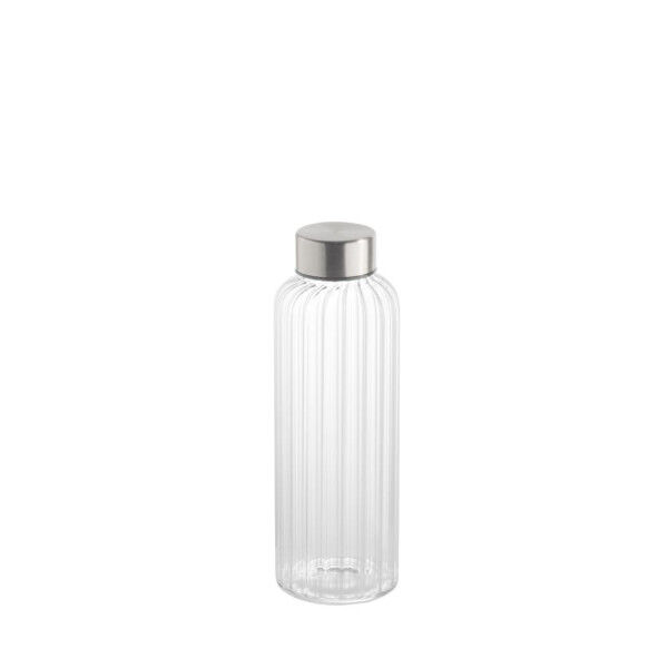 APS Trinkflasche -EVERLINE- Ø 6,5 cm, H: 19,5 cm Glas, 0,4 Liter