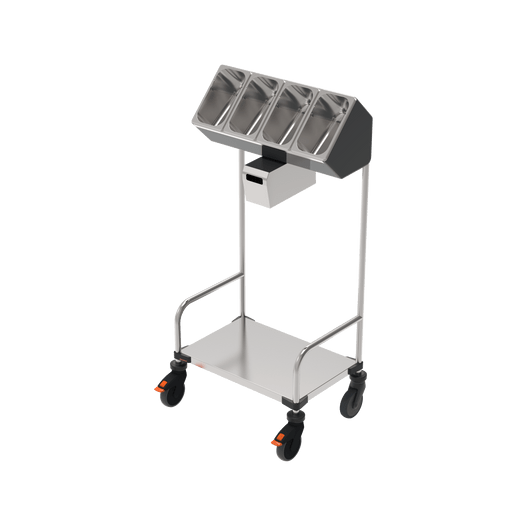Rieber Besteck-/Tablettwagen, 4 Einsätze