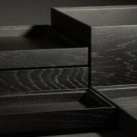 Vorschau: APS GN 2/4 Holzbox -VALO- 53 x 16,2 cm, H: 4,5 cm Eichenholz, schwarz