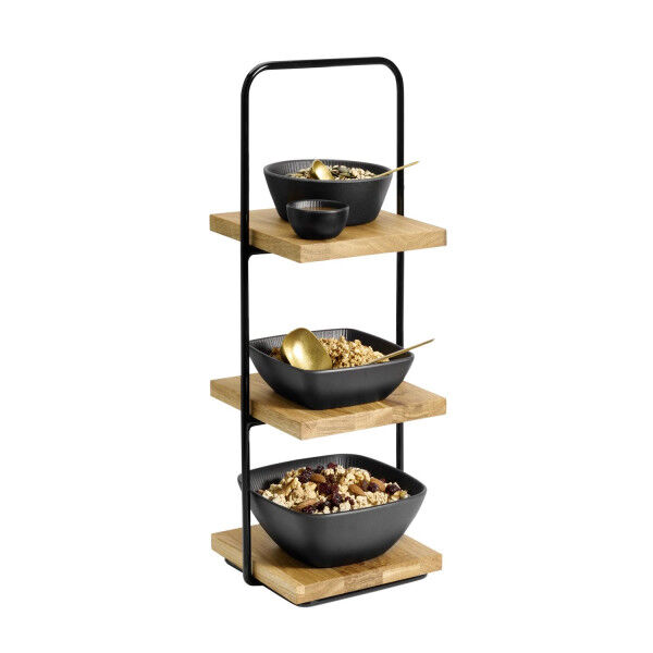 APS Buffetständer 23 x 19 cm, H: 59,5 cm Metall, PVC, schwarz