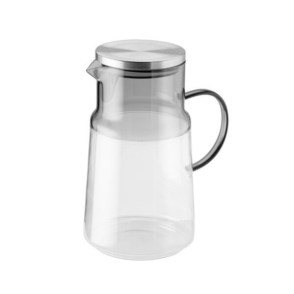 Saft- / Wasserkanne Ø 13 cm, H: 23 cm, 2 Liter Glas, Polypropylen, Silikon